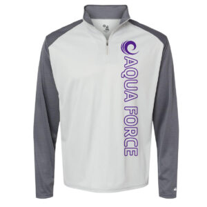 Aqua Force Quarter Zip - Purple Imprint