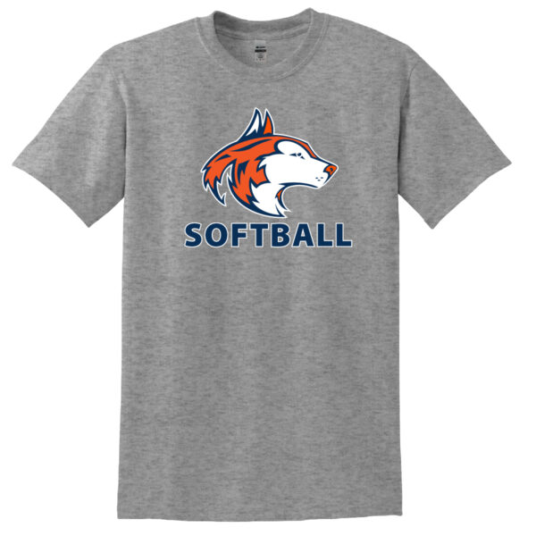 Naperville North Softball DryBlend Gildan T-Shirt Graphite Heather