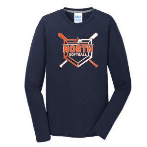 Naperville North Softball Long Sleeve Performance Blend Tee Navy