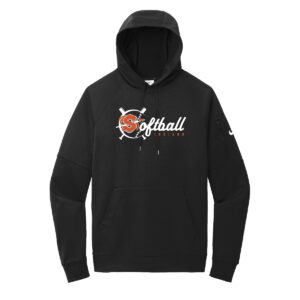 Sandwich Softball Pocket Pullover Fleece Hoodie Black