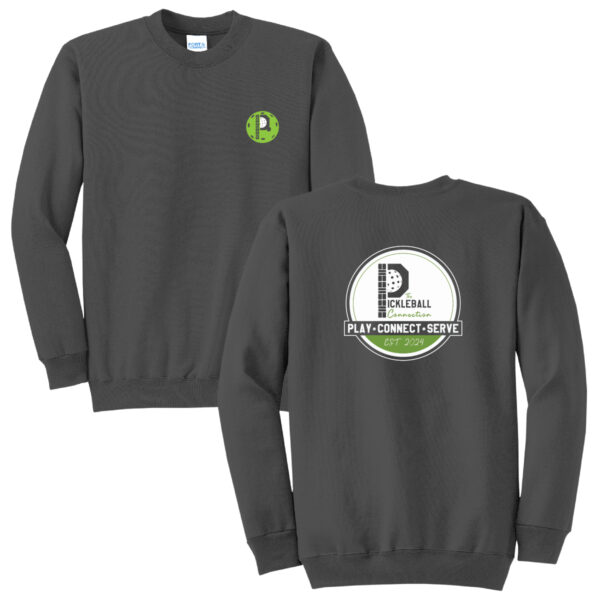 Pickleball Fleece Crewneck Sweatshirt Charcoal