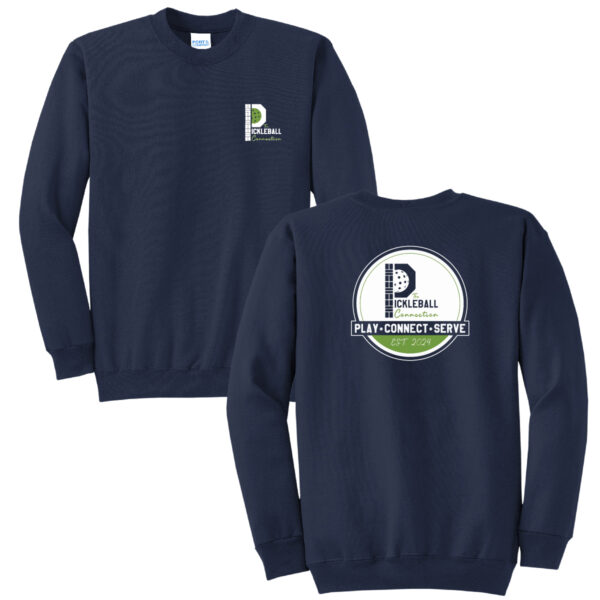 Pickleball Fleece Crewneck Sweatshirt Navy