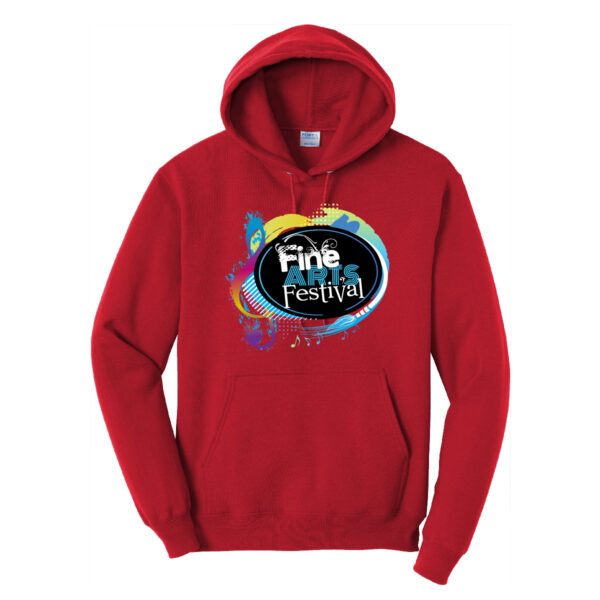 Yorkville Fine Arts Festival Fleece Pullover Hooded Sweatshirt Red