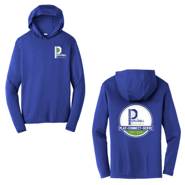 Pickleball Sport Tek Long Sleeve T-Shirt Hoodie Royal