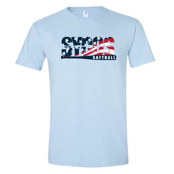 SYCOS T-Shirt (Stars and Stripes Logo) Light Blue