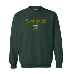 Waubonsie Warriors Softball Crewneck Sweatshirt Forest Green