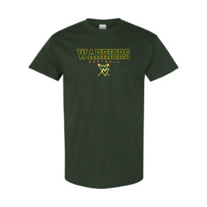 Waubonsie Warriors Softball Gildan Heavy Cotton T-Shirt - Forest Green