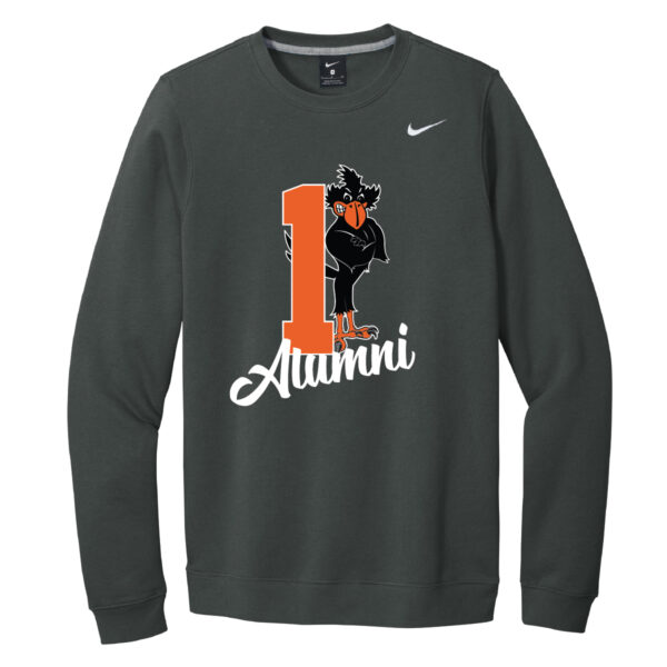 DeKalb High School Nike Club Fleece Crew Anthracite Logo 1 ALUMNI