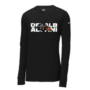 DeKalb High School Nike Dri-FIT Cotton/Poly Long Sleeve Tee Anthracite Alumni Logo 2