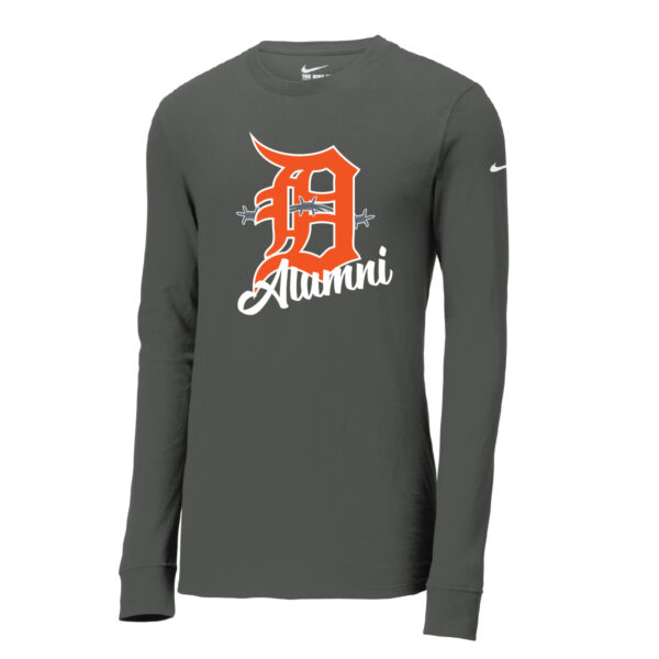 DeKalb High School Nike Dri-FIT Cotton/Poly Long Sleeve Tee Anthracite Alumni Logo 1